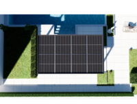 Pergola Solaire de Jardin avec Panneaux Photovoltaïques et Toit à Lames Orientables Électriques en Aluminium