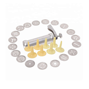 Offre Spéciale nouveau produit outil de pâtisserie 20 plats de presse 4 pointes de décoration et moule à biscuits manuel en alliage d'aluminium <span class=keywords><strong>pistolet</strong></span> de presse - Product Image 3