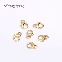 À la mode 7 Styles 18K Plaqué Or Homard Fermoir Crochets Connecteur Faire DIY Collier Bracelet Chaîne Bijoux Matériaux En Gros
