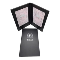 Portamenús de Cuero Sintético con LED Recargable, 3 Páginas/4 Paneles de Luz, Cubierta Iluminada para Hoteles, Precio de Fábrica, Gran Venta