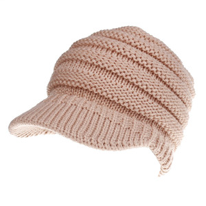 Q30833 <span class=keywords><strong>Bonnet</strong></span> d'hiver pour <span class=keywords><strong>femme</strong></span>, chaud, en tricot torsadé épais, <span class=keywords><strong>avec</strong></span> broderie 3D au crochet, visière pour queue de cheval, style décontracté pour l'extérieur - Product Image 4