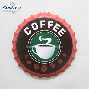 Chất lượng tuyệt vời tùy chỉnh thực hiện Retro 39cm Vòng bia nắp chai hình dạng cổ điển kim loại tin dấu hiệu tường nghệ thuật trang trí kim loại với in ấn - Product Image 6