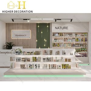 Vitrine LED pour Soins Capillaires, Meuble Commercial pour Magasin Cosmétique, Présentoir sur Pied pour <span class=keywords><strong>Pharmacie</strong></span>, Comptoir d'Exposition pour Droguerie - Product Image 1
