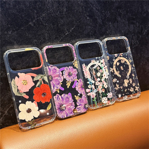 เคสโทรศัพท์มือถือลายดอกไม้เลเซอร์แม่เหล็ก สำหรับ iPhone 17 16 15 Pro Max  แบบ IMD ไล่สีใส พิมพ์ลายสวน  ฝาหลังแบบใหม่ - Product Image 2