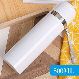 Taza termo de transferencia de calor de estilo clásico con diseño de bala Recubrimiento de sublimación de pintura blanca Botella de vacío de acero inoxidable 304 - Product Image 5