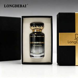 New Design Custom Gradient Black Perfume <b>Bottle</b> 50ml 100MI Empty Round Glass Perfume <b>Bottle</b> with Packaging Box - Product Image 2