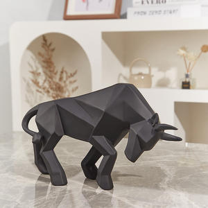 Precio sorpresa Estatua de toro dorado Hogar Oficina Sala de estar Interior Resina Animal Artesanía Riqueza Decoración Toro Escultura - Product Image 2