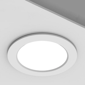 Plafonnier LED ultra-plat rond encastré, 5 CCT, avec suspension réglable, pour maison, bureau et atelier - Product Image 1