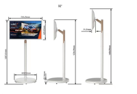2025 yeni varış taşınabilir 27 ''32'' Totem sergi salonu ve canlı akışı için pil mobil Android ekran ile