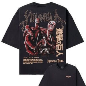 T-shirt Oversize con Stampa <span class=keywords><strong>Anime</strong></span>, Collo Tondo, Vestibilità Ampia, in Cotone, Manica Corta, per Jogging e Palestra - Product Image 5