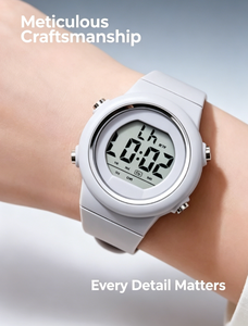 Digital Sports Watch LED Display Stopwatch Alarm Day Date <b>Waterproof</b> <b>Silicone</b> Strap Round Case for Kids Teens Adults - Product Image 4