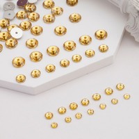 Cuentas de diamante de imitación de resina epoxi de topacio Colorado claro de 5 mm, cálidas, con orificio central y parte trasera plana, para coser, colgante deslizante, accesorios de joyería