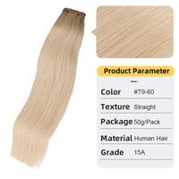 Extensions de cheveux russes Lesttyhair, fines et invisibles, pour extensions de cheveux Remy, double trame, micro-liens, ultra-fines