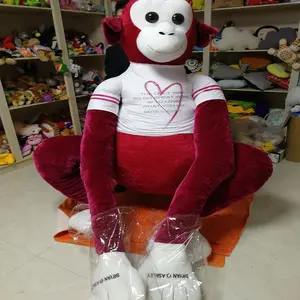 סיטונאי ארוך זרועות וleggs ענק קוף קטיפה רך גדול קוף צעצוע מותאם אישית חמוד בפלאש ממולא קוף