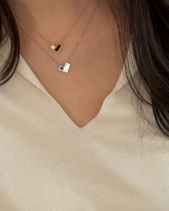 Collar de Composición en Oro Blanco de 14K con Diamantes, Joyería Fina al por Mayor, Fabricante de Joyería, Collar de Diseño Personalizado, OEM ODM - Product Image 1