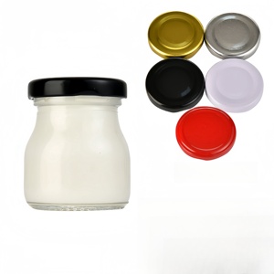 Vente en gros de pot de 2oz 50ml 100ml 120ml 200ml 300ml ml pot rond en verre pour pouding couvercles à vis en métal PE - Product Image 6