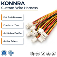 Cable de Conexión de PVC con Núcleo de Cobre Compatible con JST SH de 3-8 Pines y Paso de 1.0 mm, Personalizado para Electrodomésticos, Cumple con RoHS