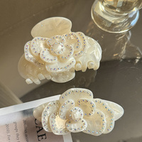 UME Camellia Diamond – Pinces à cheveux personnalisables en acétate écaille de tortue avec strass pour femme, usage quotidien