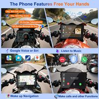 GPS moto 7 pouces, navigation sans fil, CarPlay, Android Auto, étanche IP67, TPMS, télécommande BT, fixation antivol à dégagement rapide