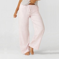 Logo personnalisé doux vêtements de nuit coton stretch léger automne vêtements de salon femmes surdimensionné longue pleine longueur ensemble de pyjamas