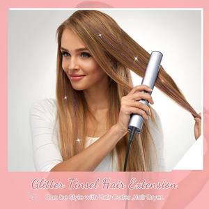 Extensions de cheveux en paillettes scintillantes à clipser, paillettes féériques, 20 pouces, paillettes brillantes résistantes à la chaleur, mèches scintillantes - Product Image 6