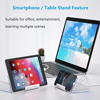 Station de charge rapide PD 35W noire, chargeur USB 6 ports 3C3A, support de téléphone de bureau avec câble de 1,8 m, prise UK, certifié UKCA