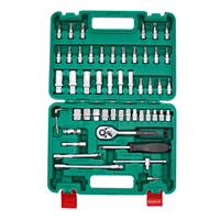 53 pièces 1/4 poignée à cliquet ensemble de douilles kit d'outils de réparation automatique boîte à outils de réparation de voiture vde