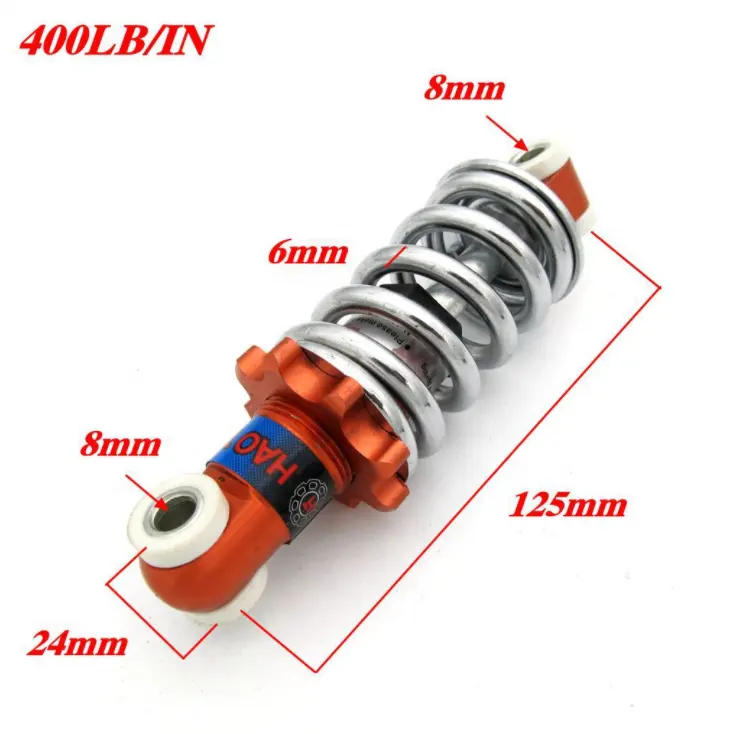 Bicycle Shock Absorber 125mm 400LBS Rear Suspension Spring Shock Damper Absorber