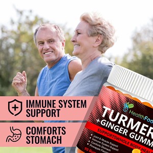 Factory Wholesale Turmeric Ginger Gummies It Promote Healthy Immune System and Comforts Stonach with Dietary <b>Supplement</b> - Product Image 2