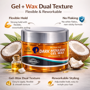 Gel Fijador para Cabello con Aceite de Coco 250ml, Fijación Fuerte, Sin Residuos Blancos, Gel de Peinado para Trenzas, Locs y Cabello Afro, Marca Privada - Product Image 3