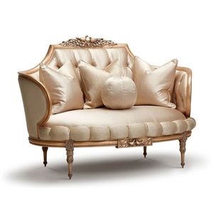 Ensemble de canapés en tissu français au design royal de luxe Meubles de salon de style rococo français Canapés en tissu de bois massif - Product Image 5