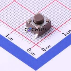 DTSM-62N-S-V-T/R Tactile Switch SMD-4P,6.2x6.2mm Switch Single Pole Single Throw Round Button Vertical Mount 6.2mm - Product Image 1