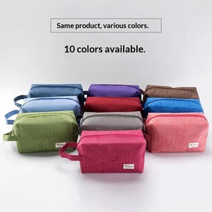 Bolsa de Almacenamiento de Cosméticos de Viaje Portátil de Gran Capacidad, de Tela <span class=keywords><strong>Oxford</strong></span>, Color Sólido, Simple, Fresca y Dulce, Estilo Nuevo para Mujer - Product Image 4