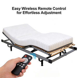 Tempat Tidur Double Elektrik Modern dari Besi, Dapat Direbahkan dan Disesuaikan, Dilengkapi Remote Control untuk Mengangkat dan Menyandar, Cocok untuk Apartemen dan Hotel - Product Image 3