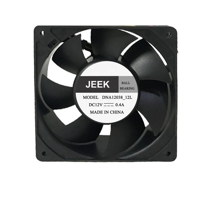 JEEK 12038 120mm 12V DC 0.4A 2600rpm Low Noise Cabinet Cooling Fan for Server Rack and Industrial Enclosure Ventilation