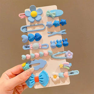 Fermino per <span class=keywords><strong>capelli</strong></span> da ragazza con 14 pz/pacco simpatico cartone animato per bambini fermaglio per <span class=keywords><strong>capelli</strong></span> senza danni copricapo per bambini accessorio per <span class=keywords><strong>capelli</strong></span> - Product Image 2