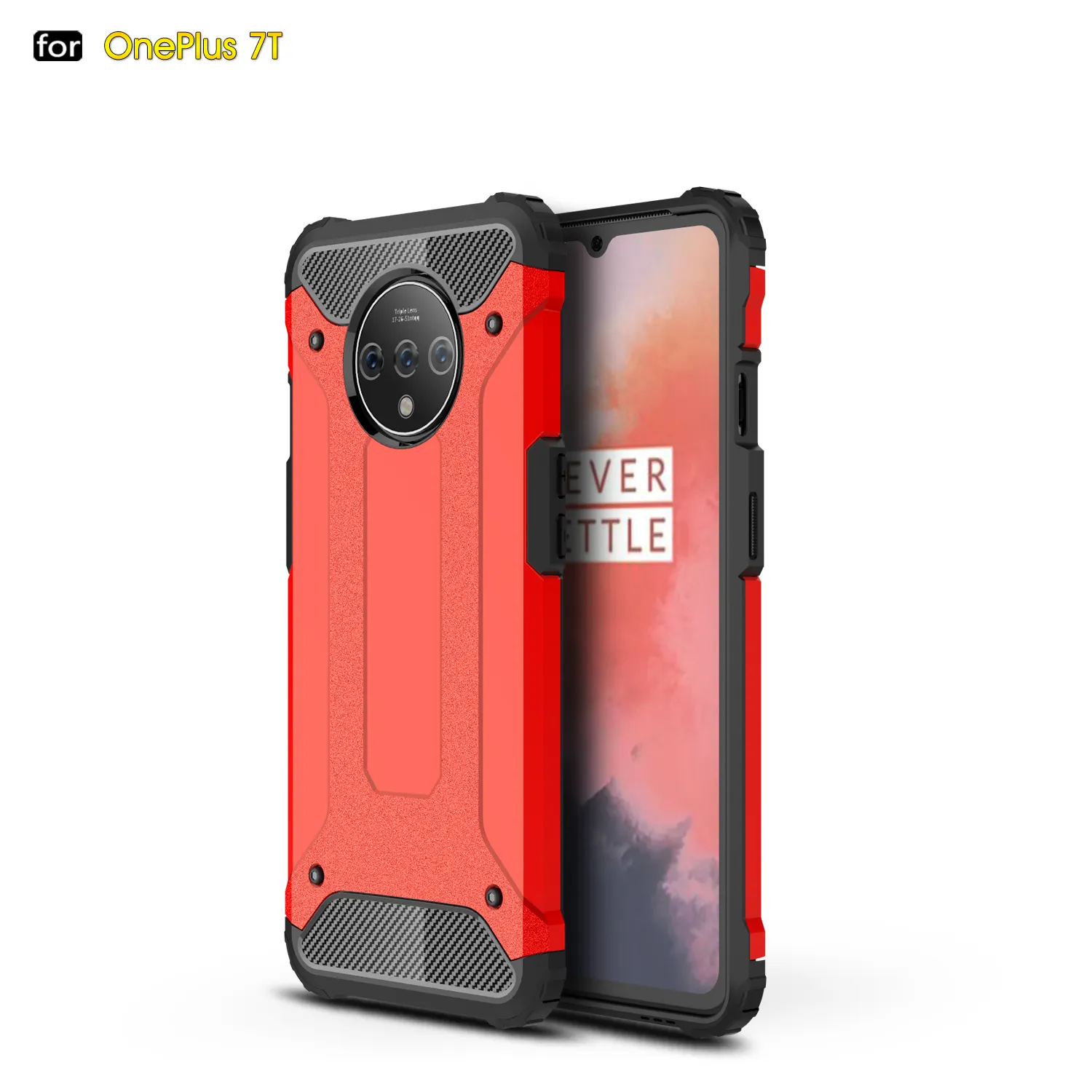 TPU PC Classic Shockproof Armor Phone Case For OnePlus 7T