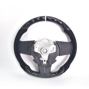 Volant en fibre de carbone forgée perforé en cuir, personnalisé et amélioré, adapté à la Ford <span class=keywords><strong>Mustang</strong></span> <span class=keywords><strong>2014</strong></span> - Product Image 2