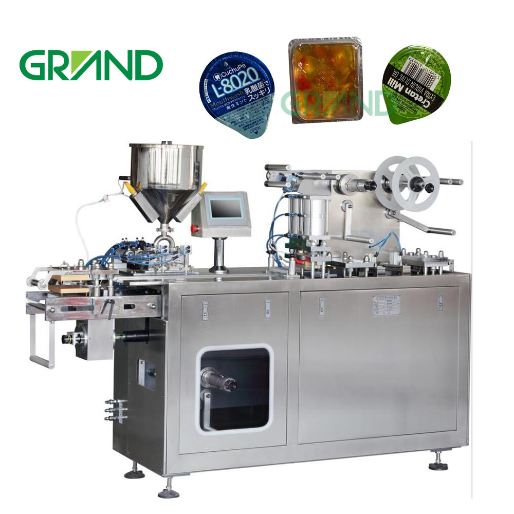 Полностью автоматическая машина для упаковки оливкового масла, меда, жидкого блистера DPP150