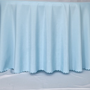 Polyester kumaş mavi masa örtüsü parti için 120 yuvarlak masa örtüsü - Product Image 4