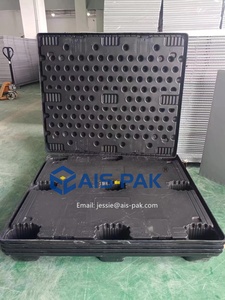 แท่นวางพลาสติก HDPE ขนาด1300*1140มม. และฝาปิดสำหรับกล่องพาเลทที่เก็บของแบบสี่ช่อง - Product Image 2