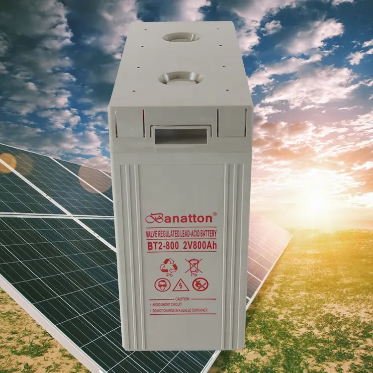 Banatton Rechargeable Storage Agm 2V 800Ah Solar Lead Acid Battery Baterias Solares Recargables Baterias Ciclo Profundo Shoto