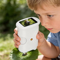 Microscope numérique portable 1000X pour l'éducation STEM, cadeaux scientifiques, microscope HD rechargeable par USB pour enfants