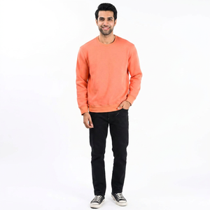 Sweat-shirt à col rond personnalisé avec logo brodé ou imprimé, en coton de haute qualité pour hommes - Product Image 1