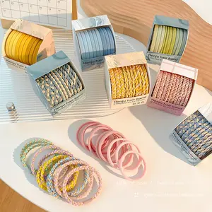 2024 New Design Hot Fashion Women Girls Hair Bands Accessories 6/10pcs Packed Paper Box Package Elastic Hairbands Hair Ties Set