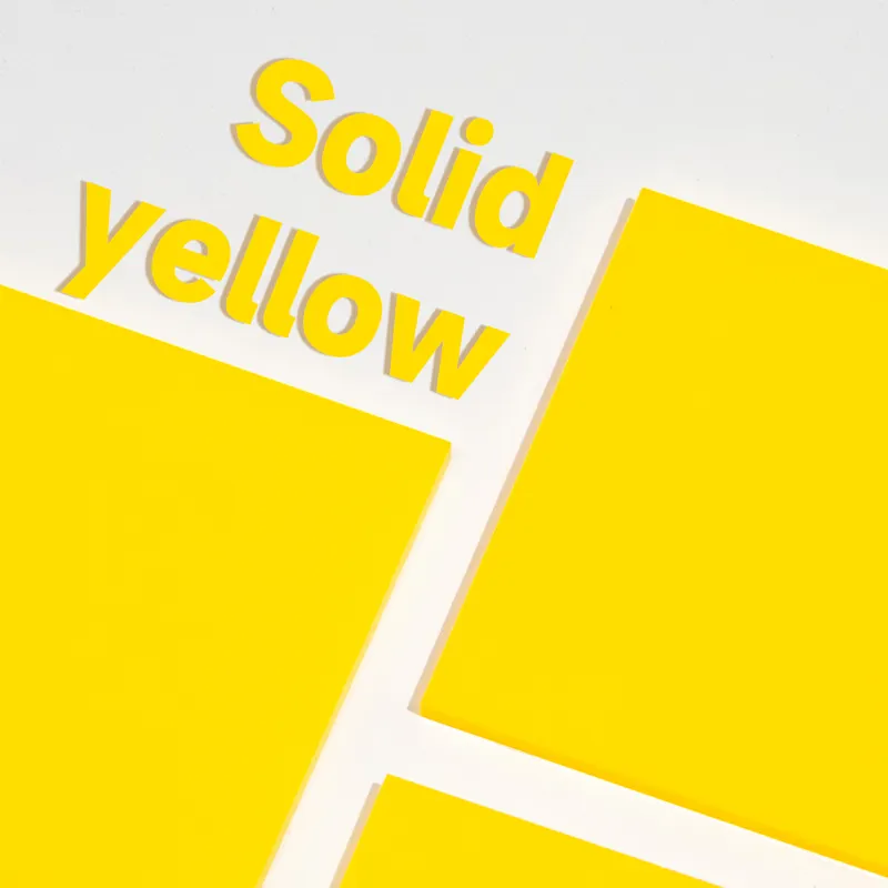 Solid Yellow acrylic sheet  Bright Yellow Non-Transparency Acrylic Raw Material   warm color  arch.   Customized