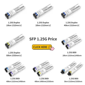 SFP 1.25G 40km 1310/1490nm LC Connector Optical Transceiver Module OEM Manufacturer BIDI SFP Module