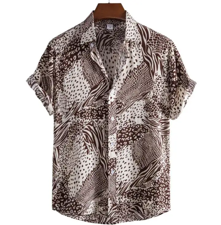 उच्च गुणवत्ता डिजाइनर mens शर्ट गर्मियों में समुद्र तट ढीला लघु आस्तीन चिथड़े बटन अप के लिए आकस्मिक शर्ट पुरुषों