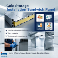 Chambre froide mobile conteneurisée avec unité de réfrigération Emerson/Copeland, panneaux à verrouillage rapide, conception insonorisée, sur mesure, modulaire