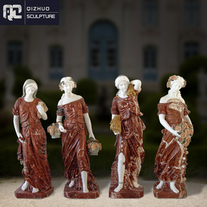 Decorazione da giardino a grandezza naturale <span class=keywords><strong>antico</strong></span> famoso marmo pietra dea <span class=keywords><strong>angolo</strong></span> scultura a quattro stagioni statua - Product Image 1